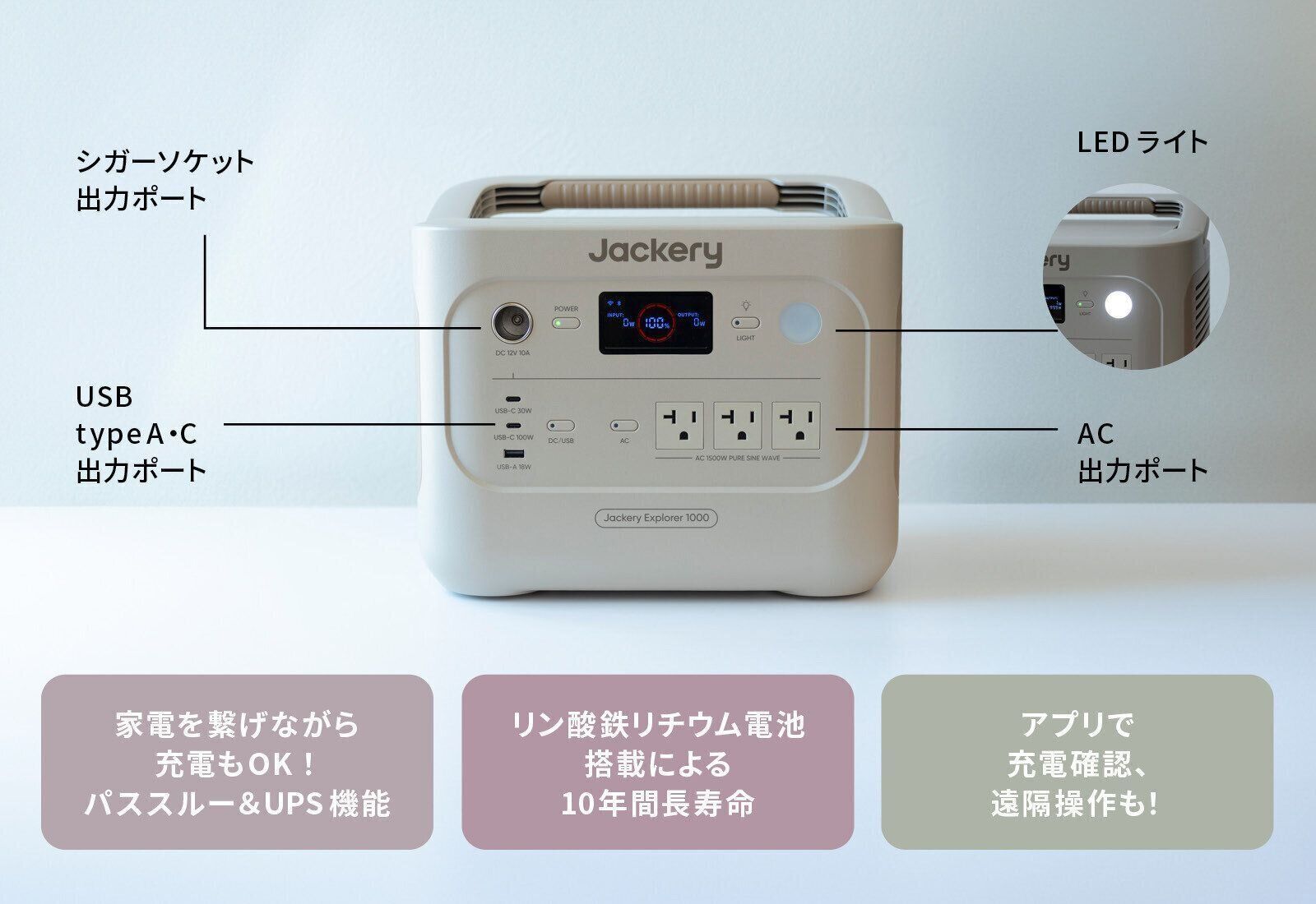 Jackery Japan　ジャクリ　ポータブル電源　犬　在宅避難　自宅避難　キャンプ　アウトドア　ソーラーパネル