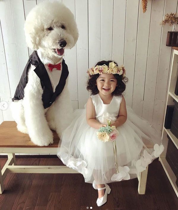 寄り添うりっくん・まめちゃん