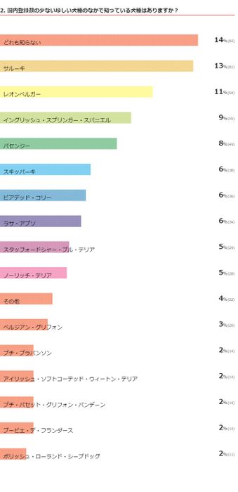 国内登録数の少ない珍しい犬種のなかで知っている犬種はありますか?