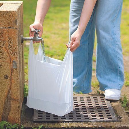 持ち手つきのレジ袋も救命道具に