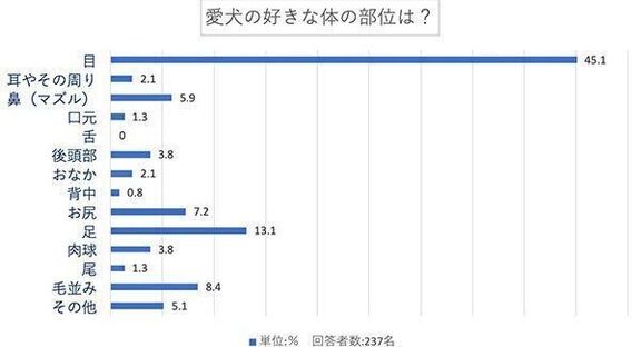 愛犬の好きな体の部位は?