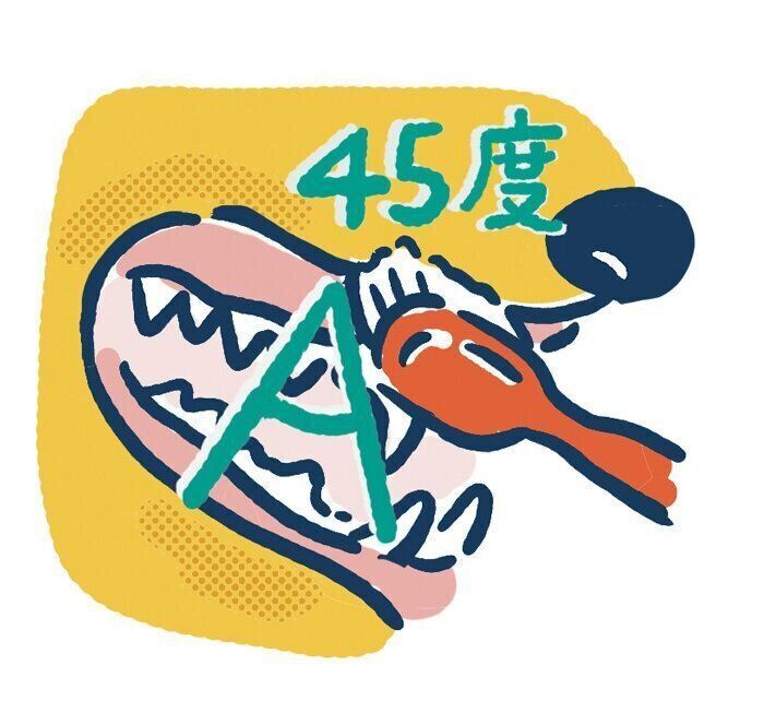 歯ブラシの当て方