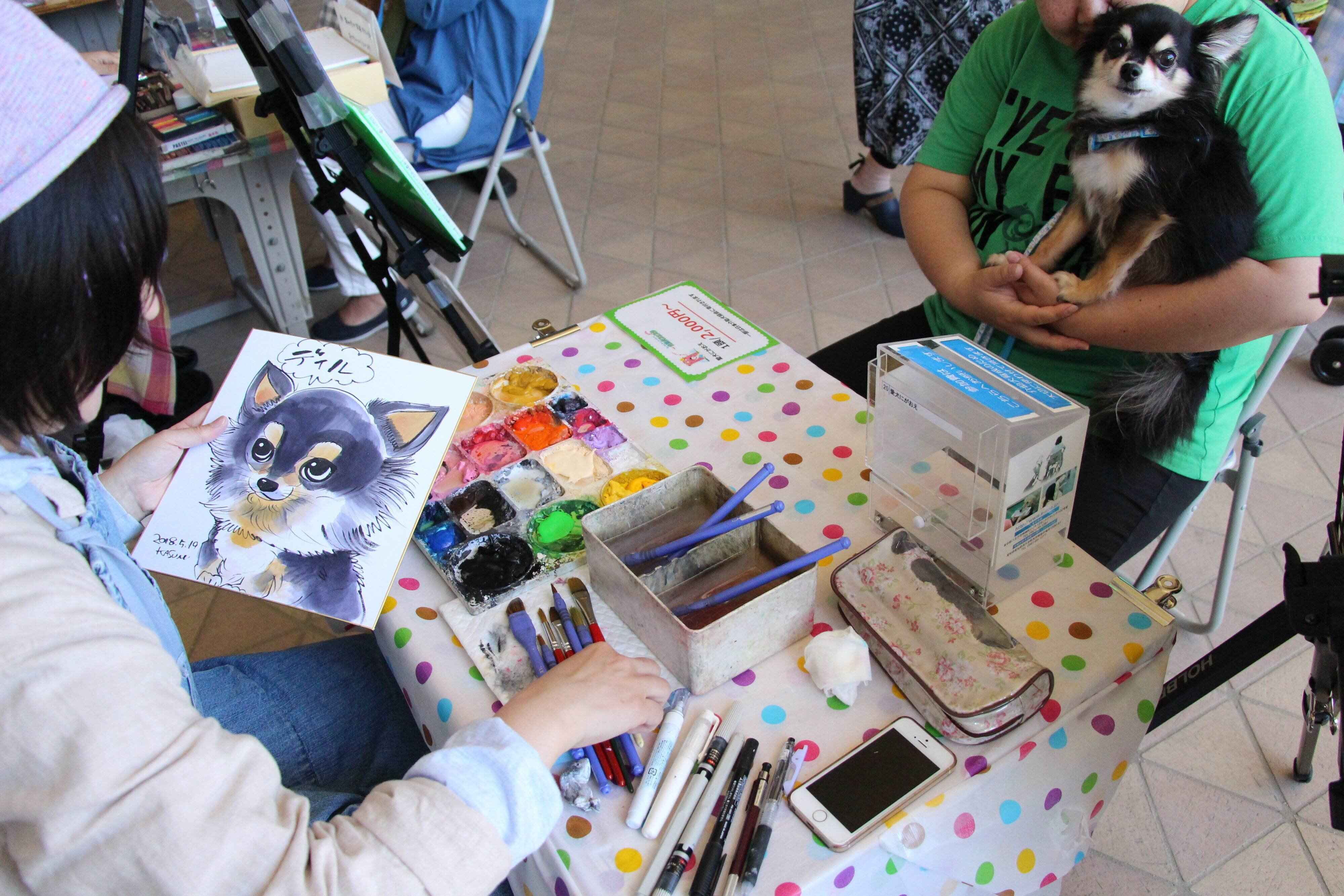 介助犬フェスタ「愛犬似顔絵」コーナー