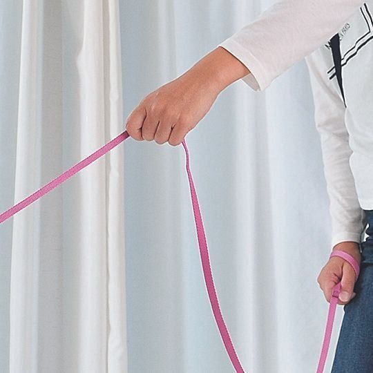 リードを軽く握るだけにしていると、いざというときにすぐに持ち替えができません。持ち方は常に正しく！