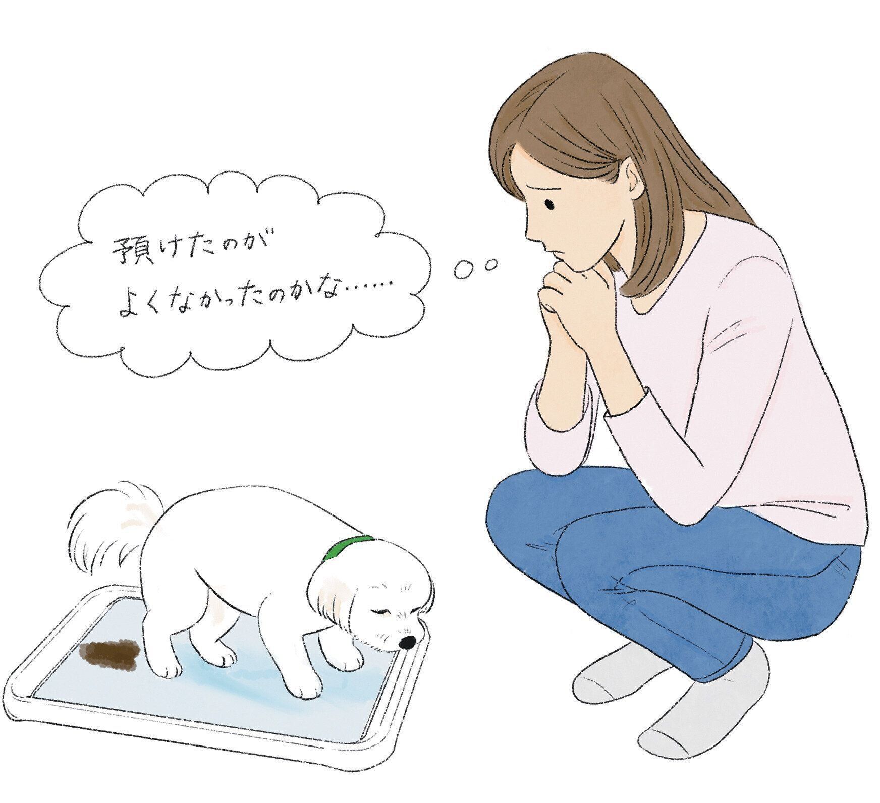 お腹を壊した犬のイメージ