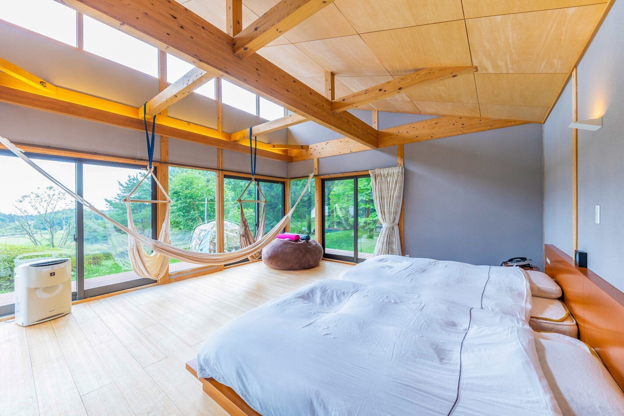 緑が望める犬と泊まれる部屋