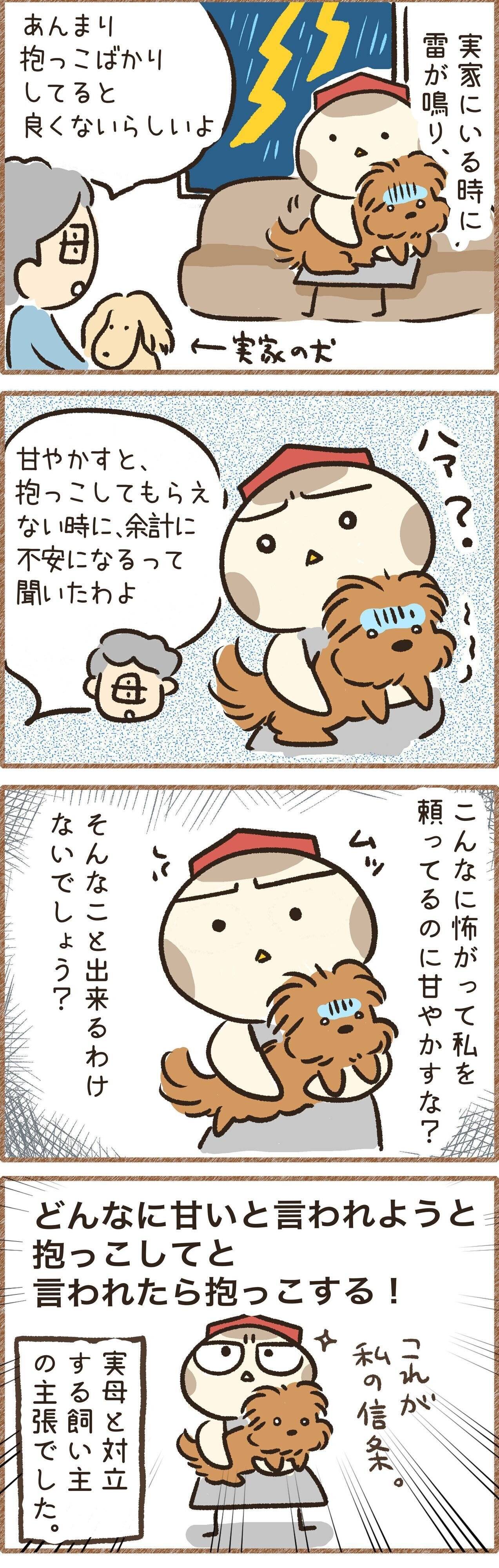 抱っこしてという犬の要望には応えたい飼い主