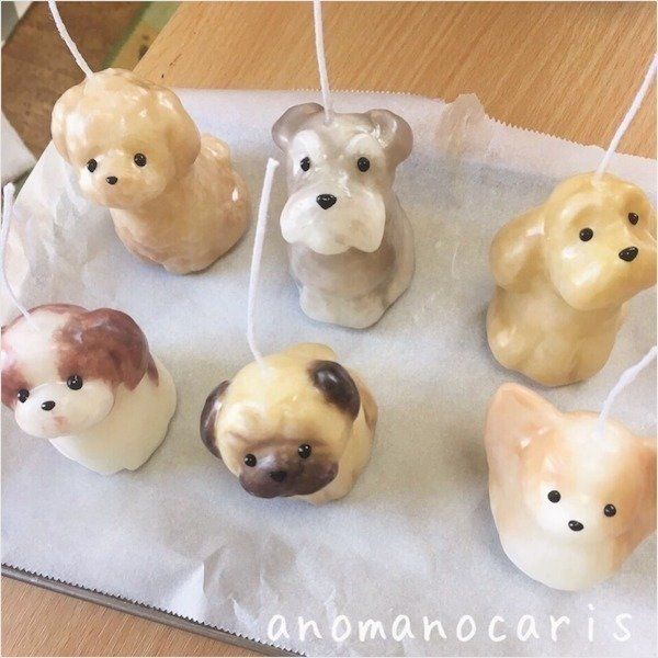 anomanocaris（アノマノカリス）さんの犬モチーフキャンドル