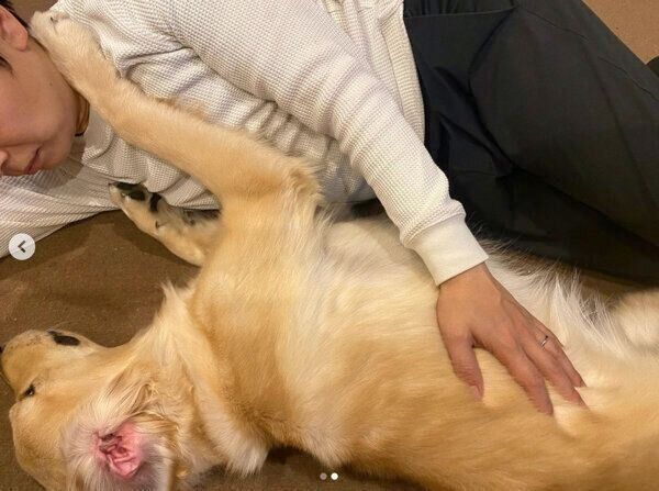 パパさんに甘えるテアちゃん