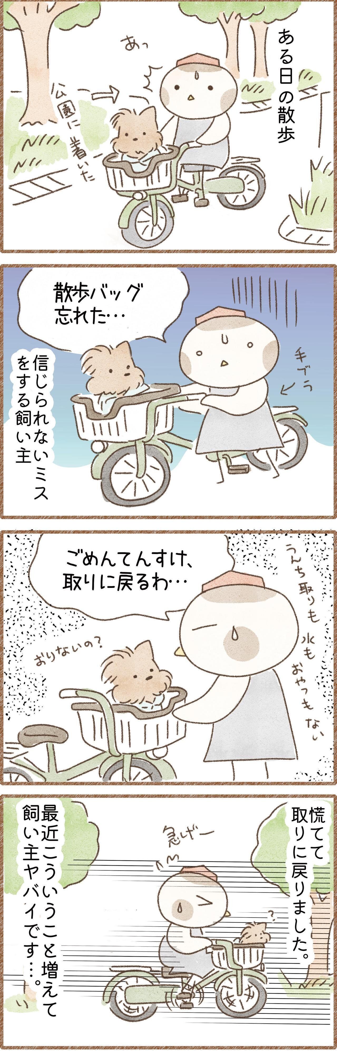ボケた飼い主のやらかしの漫画