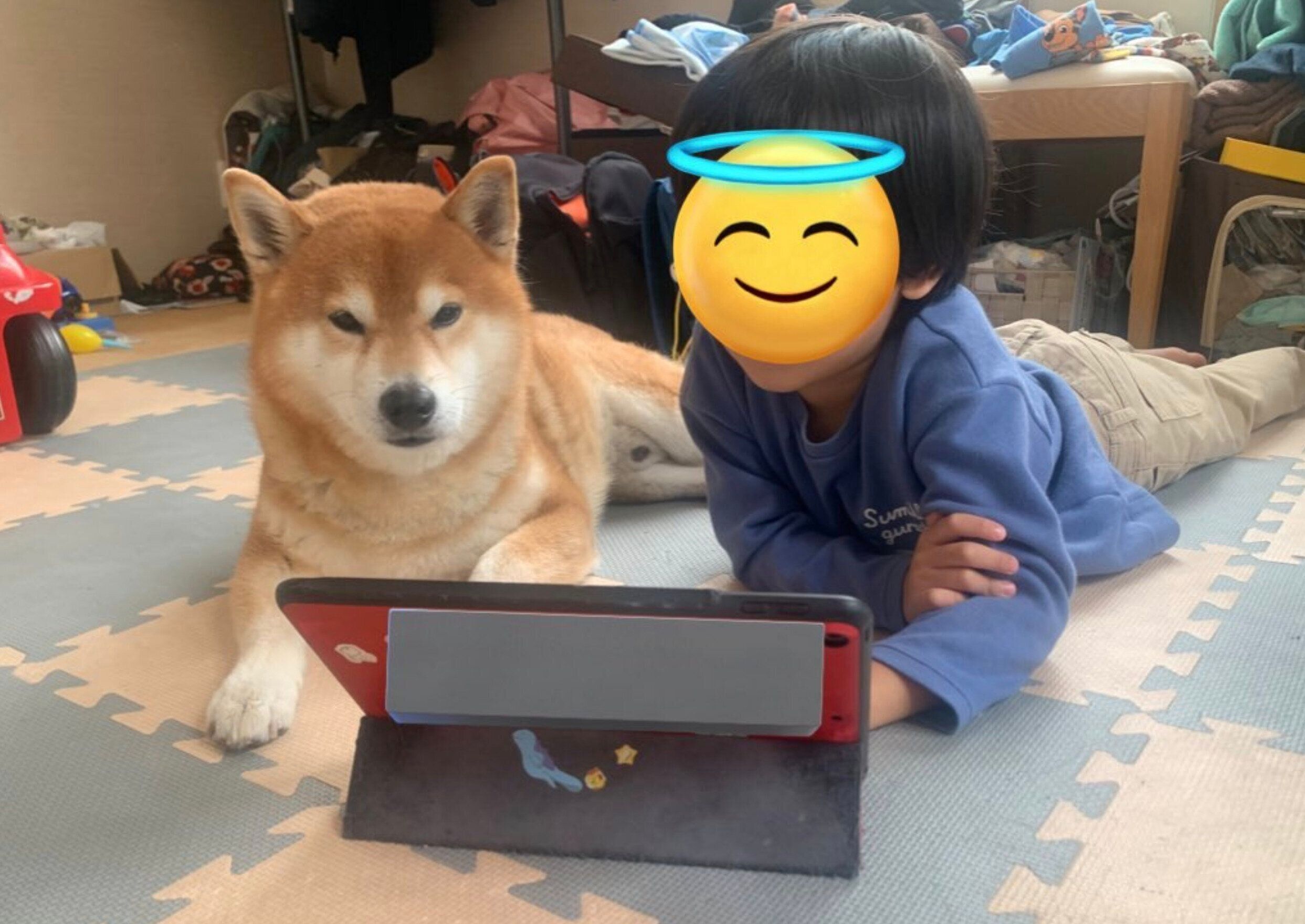 YouTubeを観る弟くんとこたろうくん