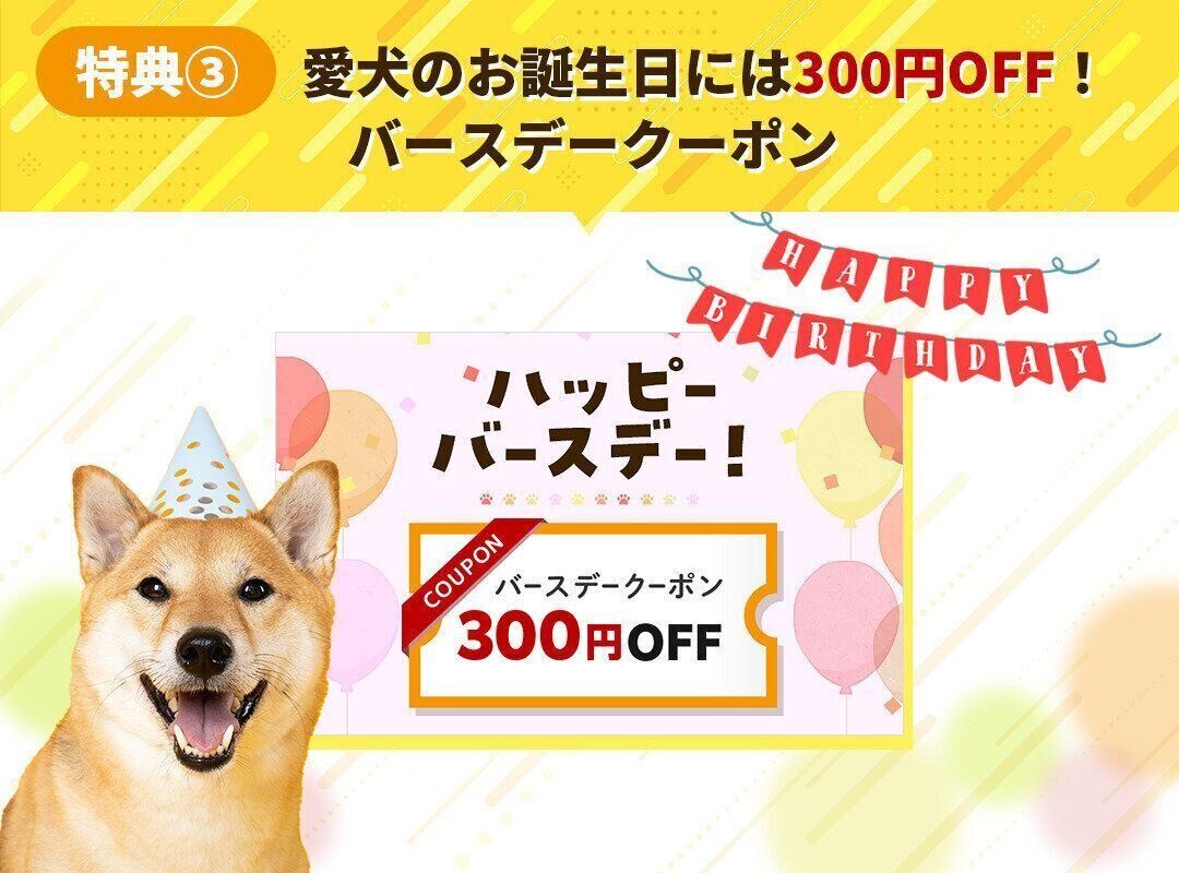 300円OFFバースデークーポン