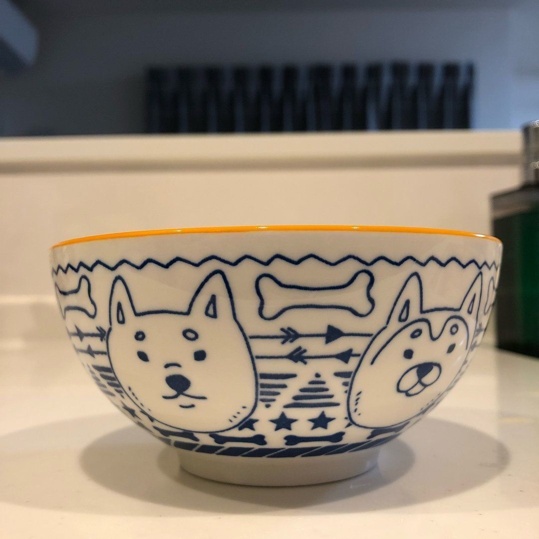かわいい柴犬柄のお茶椀