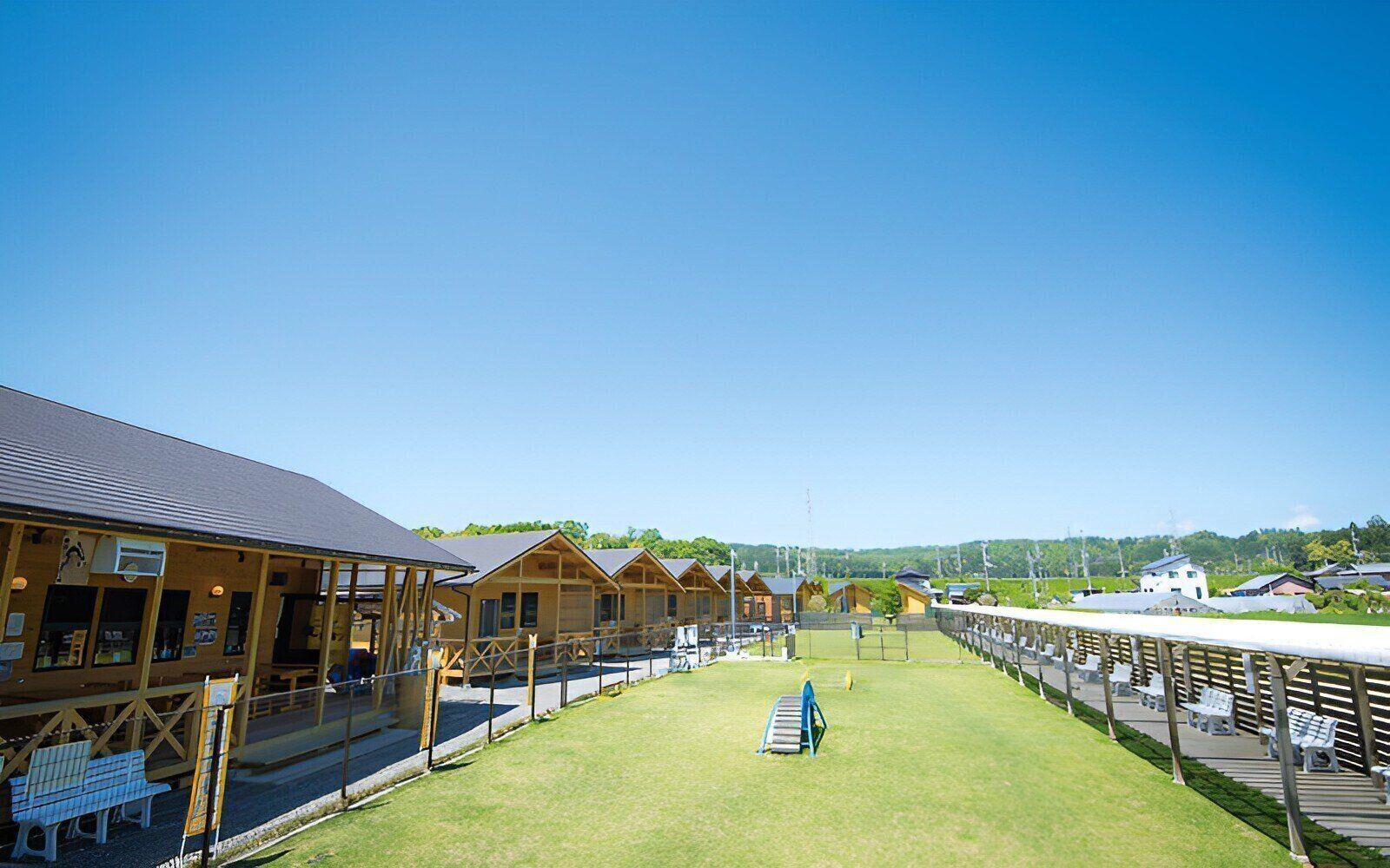 コテージに併設されたドッグラン