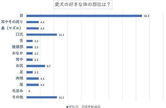 愛犬の好きな体の部位は？