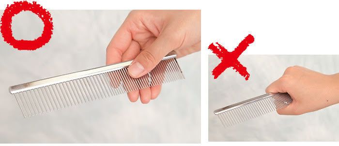 コームの持ち方