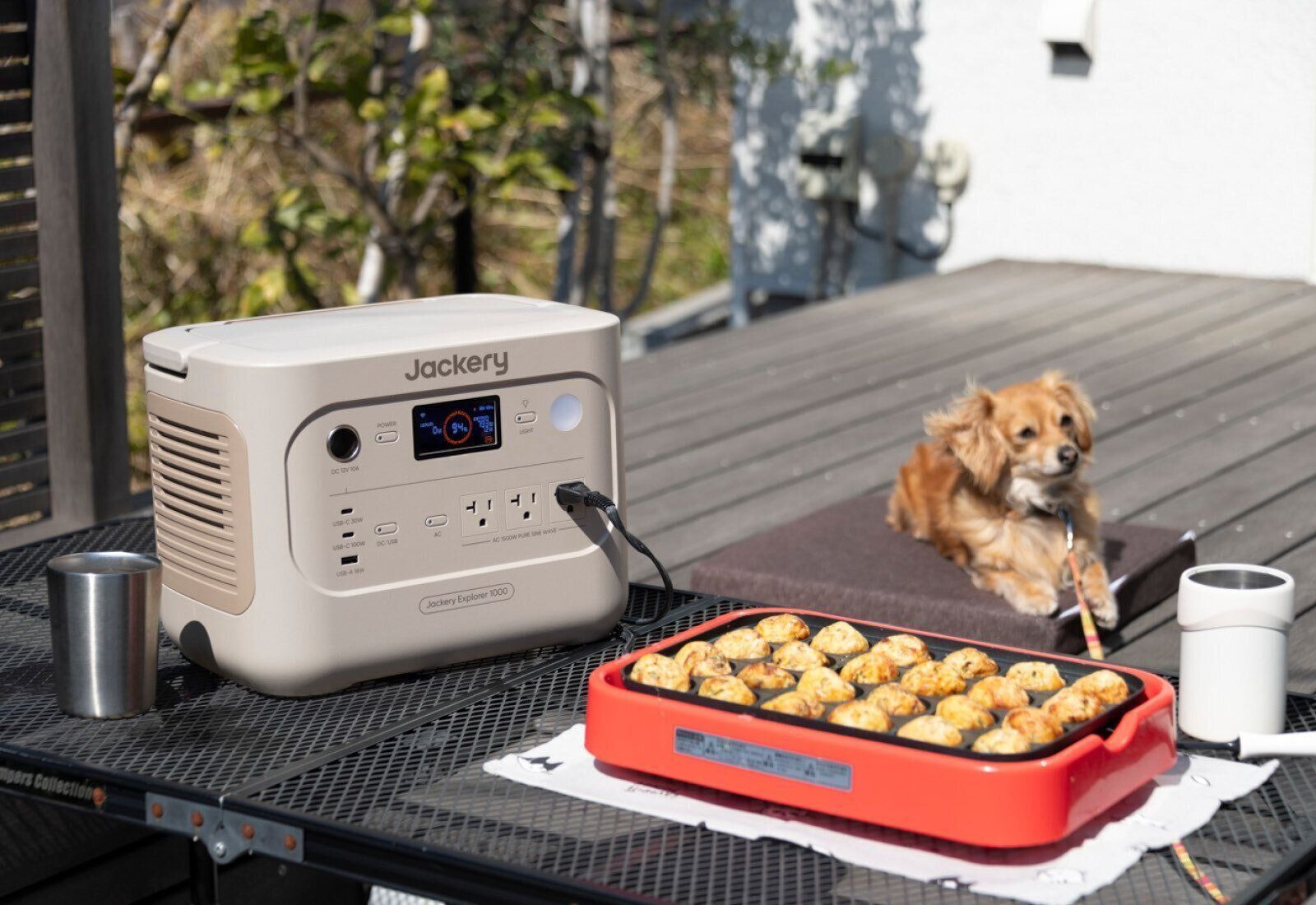 Jackery Japan　ジャクリ　ポータブル電源　犬　在宅避難　自宅避難　キャンプ　アウトドア　ソーラーパネル