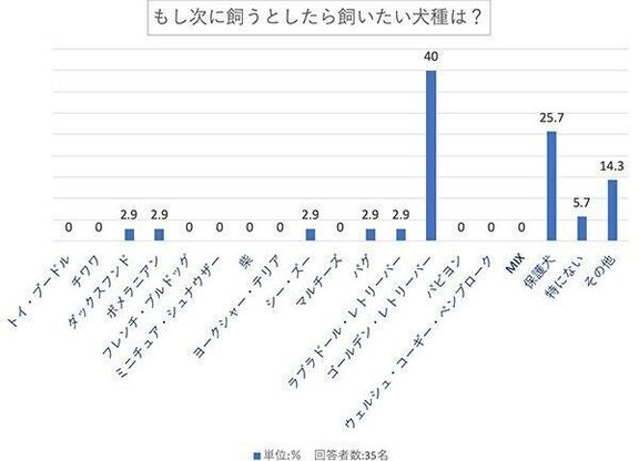 もし次に飼うとしたら飼いたい犬種は?