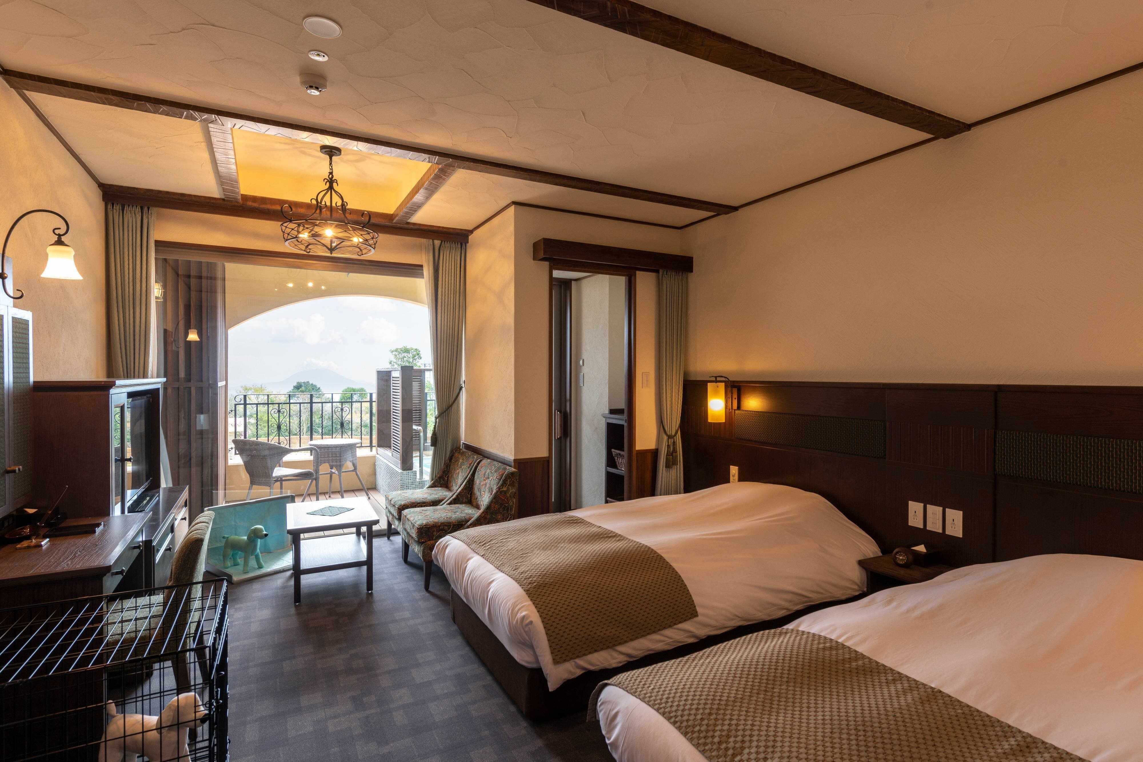 落ち着いた雰囲気の犬と泊まれるツインルーム