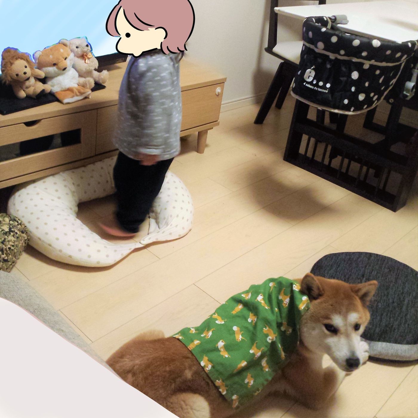 娘のぬいぐるみお世話ブーム 柴犬タロさんにはそっけなく 連載 モフモフ柴とプニプニ娘 第10話 いぬのきもちweb Magazine 娘のぬいぐるみお世話ブーム 柴犬タロさんにはそっけなく 連載 モフモフ柴とプニプニ娘 第10話 いぬのきもちweb Magazine