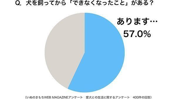 グラフ:犬を飼ってから「できなくなったこと」がある?