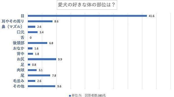 愛犬の好きな体の部位は?