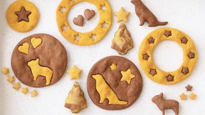 【SNSでも大人気!】カンタン!おうちで作れる犬のおやつレシピ(かぼちゃとキャロブのオーナメントクッキー