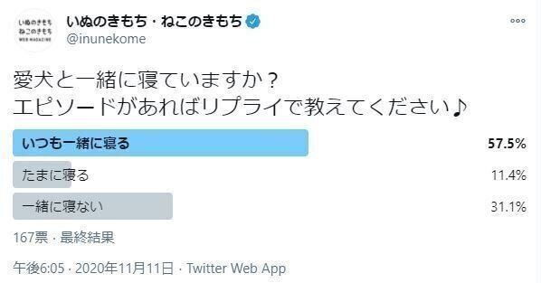 愛犬の寝場所アンケート