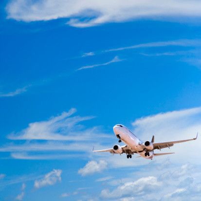 離陸する飛行機