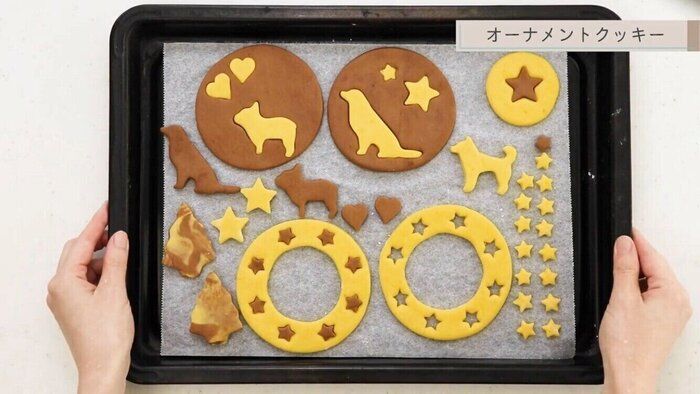【SNSでも大人気!】カンタン!おうちで作れる犬のおやつレシピ(かぼちゃとキャロブのオーナメントクッキー