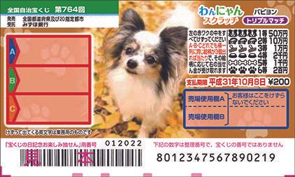 1等50万円×96本! 全国第764回「わんにゃんスクラッチ」