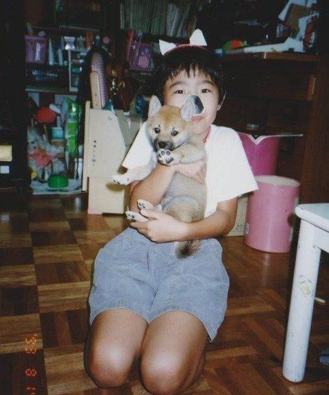柴犬と少女