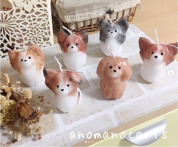 anomanocaris(アノマノカリス)さんの犬モチーフキャンドル
