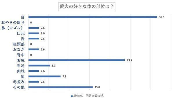 愛犬の好きな体の部位は?