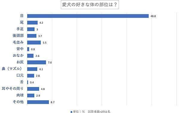 愛犬の好きな体の部位は?