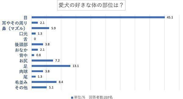 愛犬の好きな体の部位は?