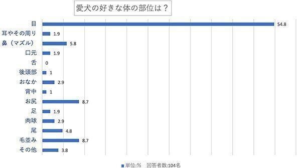 愛犬の好きな体の部位は?