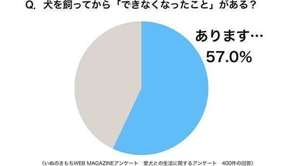 グラフ:犬を飼ってから「できなくなったこと」がある?