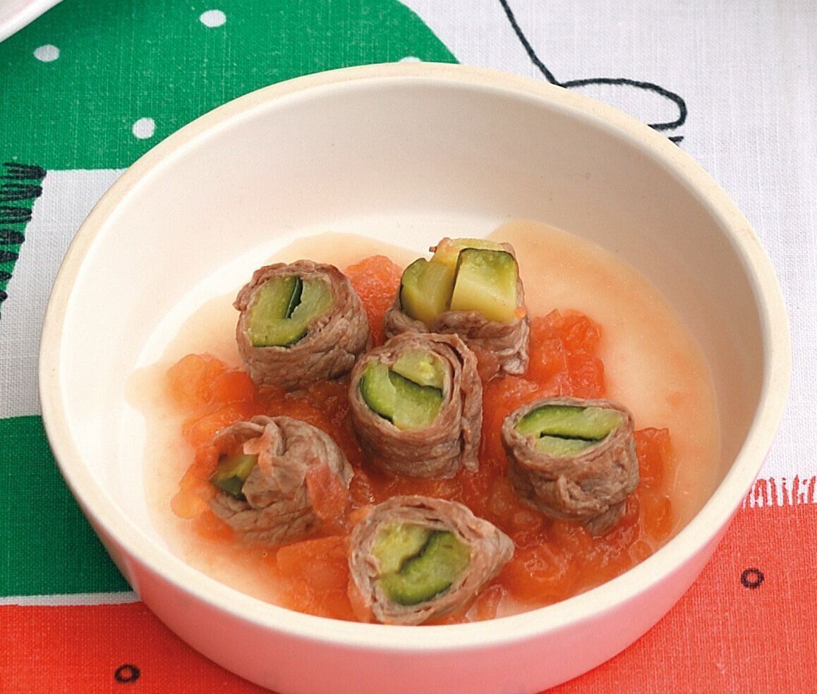 牛肉ロールトマトソースがけ （離乳完了期 1才～1才6カ月ごろ）