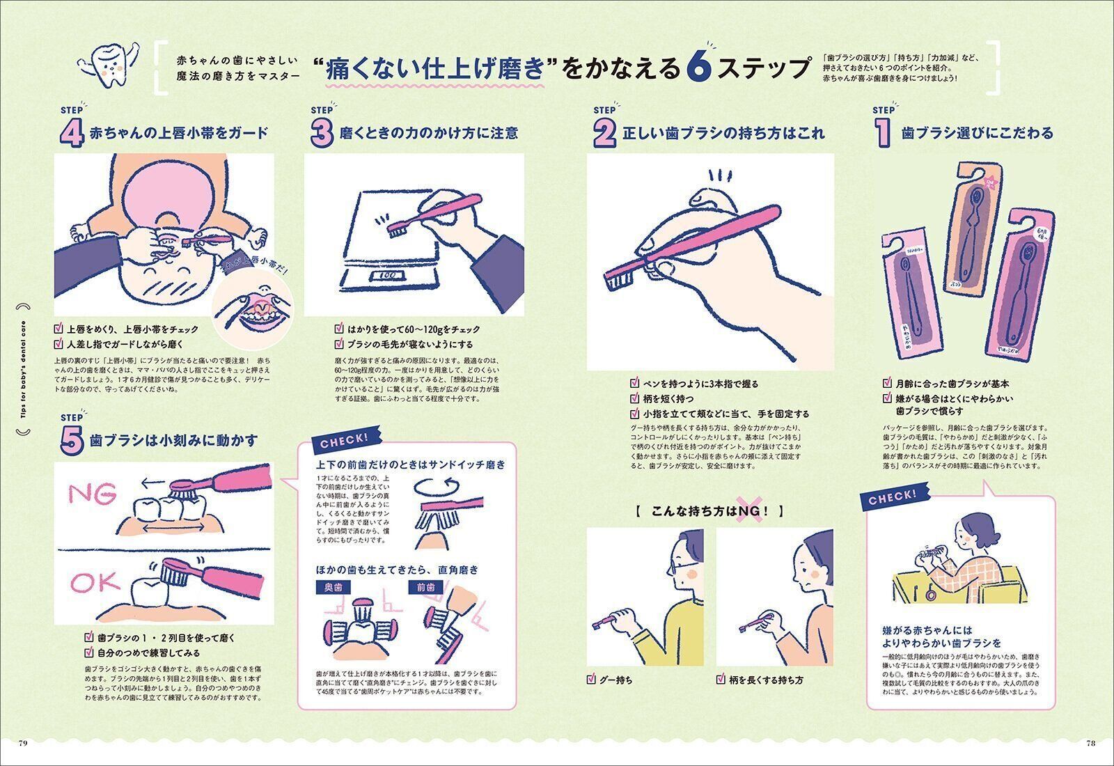 【特集】歯磨きが大好きな子になる！赤ちゃんの歯のケア『魔法の6ステップ』