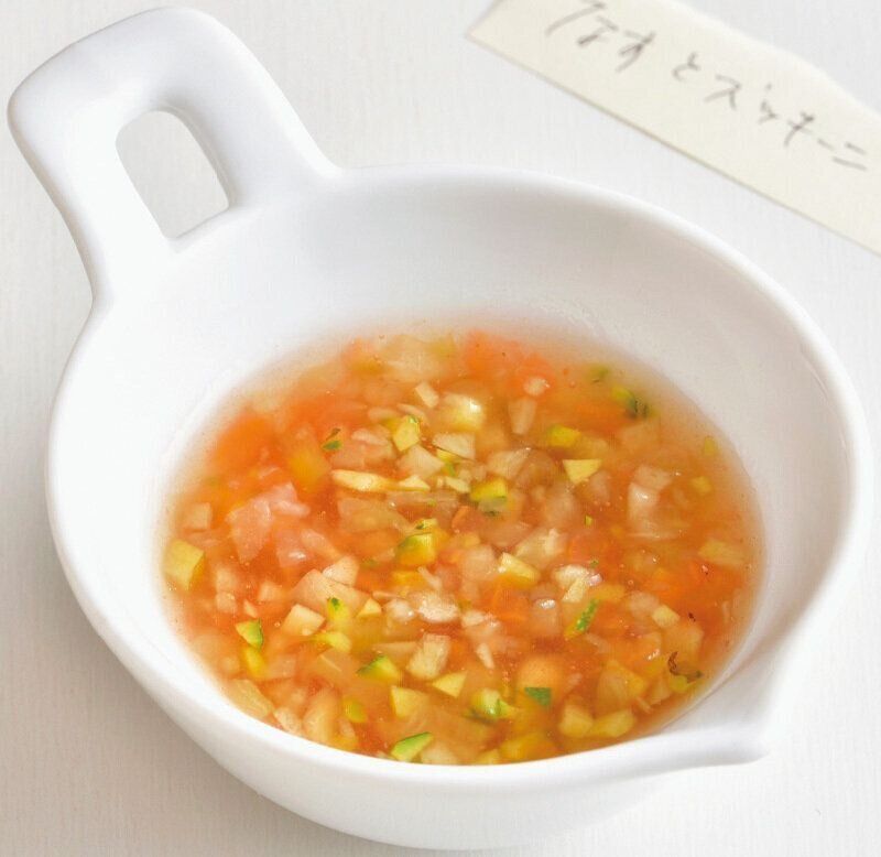なすとズッキーニのトマト煮込み （離乳中期 7～8カ月ごろ）