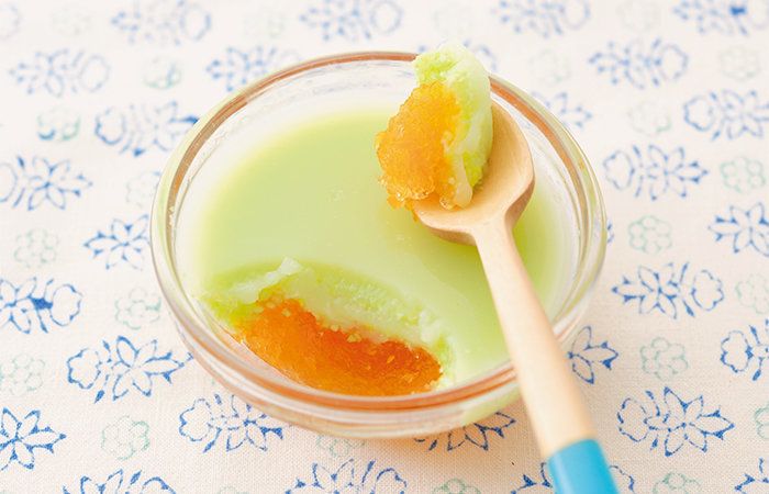 豆とにんじんの2色ゼリー 作り方 レシピ 離乳食完了期1歳 1歳6ヶ月ごろ たまひよ