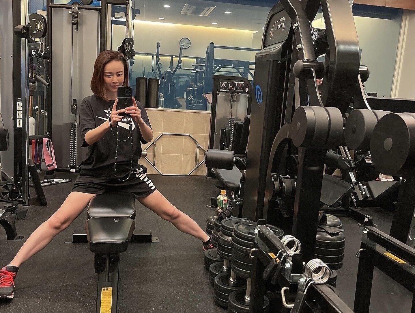 トレーニング中の宮崎さん。