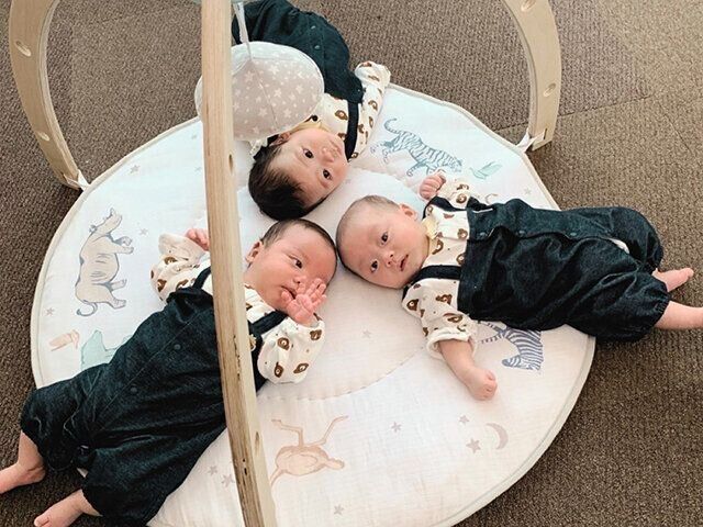 momoさん 3つ子育児体験談　生後2カ月頃の3つ子