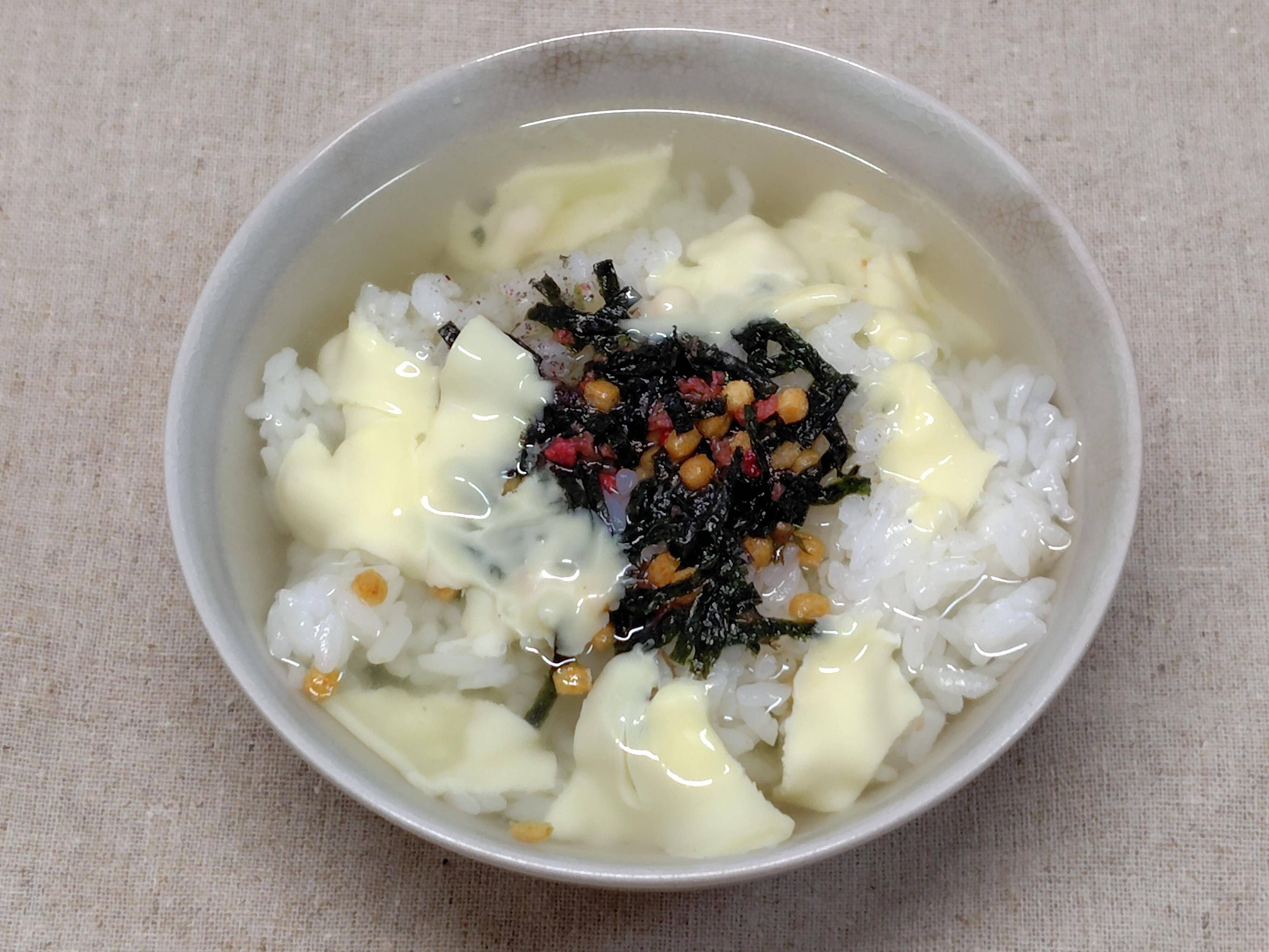 チーズ茶漬け完成