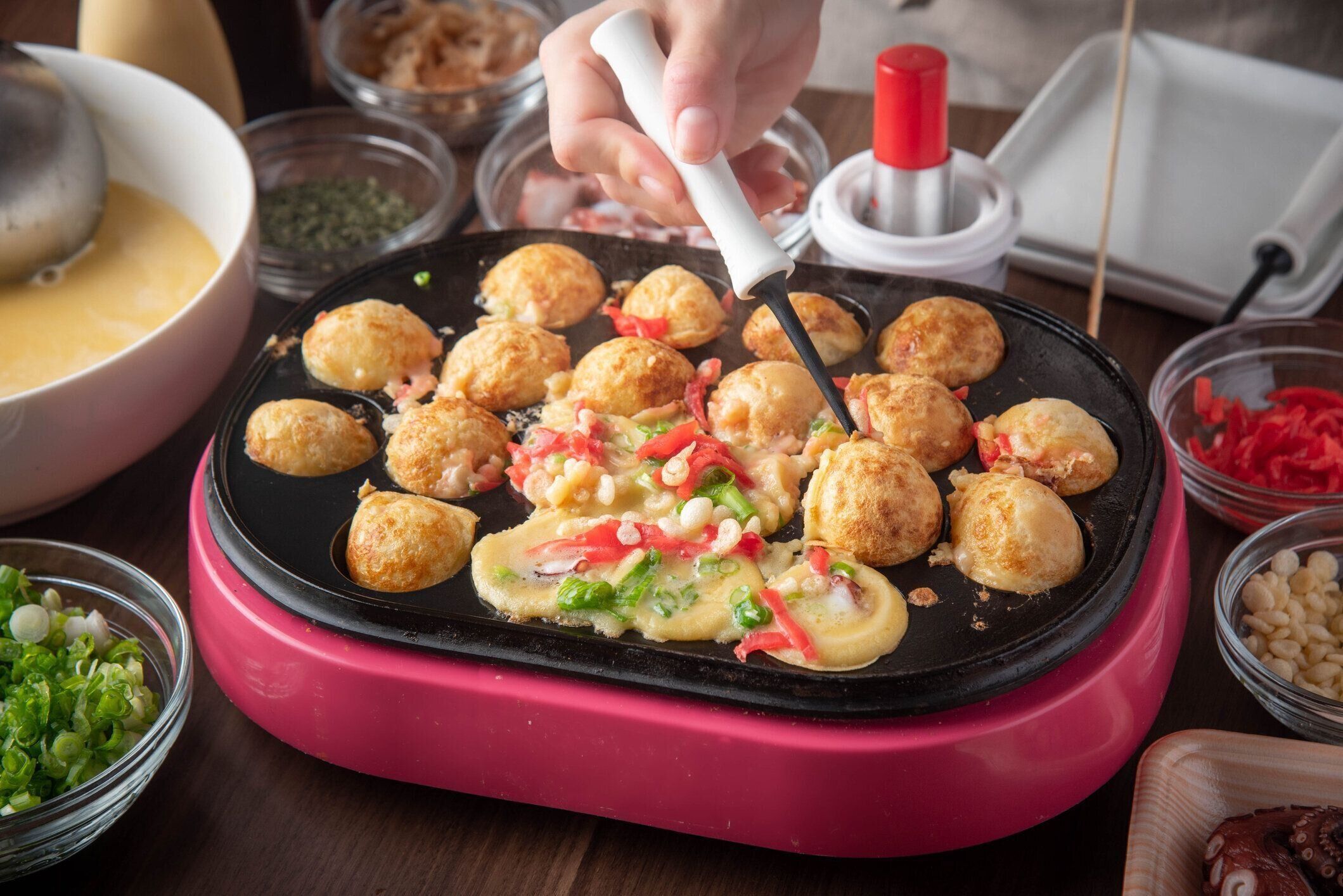 料理家庭風たこ焼き、日本のタコボール