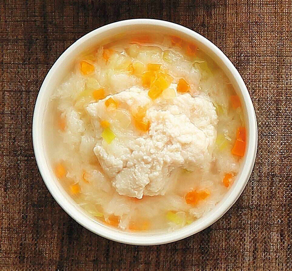 鶏ささ身＆野菜のパンがゆ （離乳中期 7～8カ月ごろ）