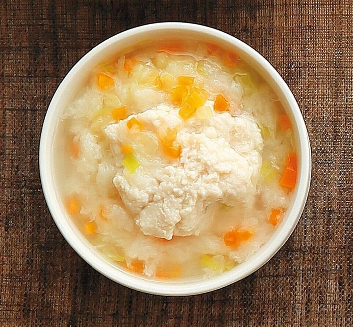鶏ささ身&野菜のパンがゆ (離乳中期 7~8カ月ごろ)