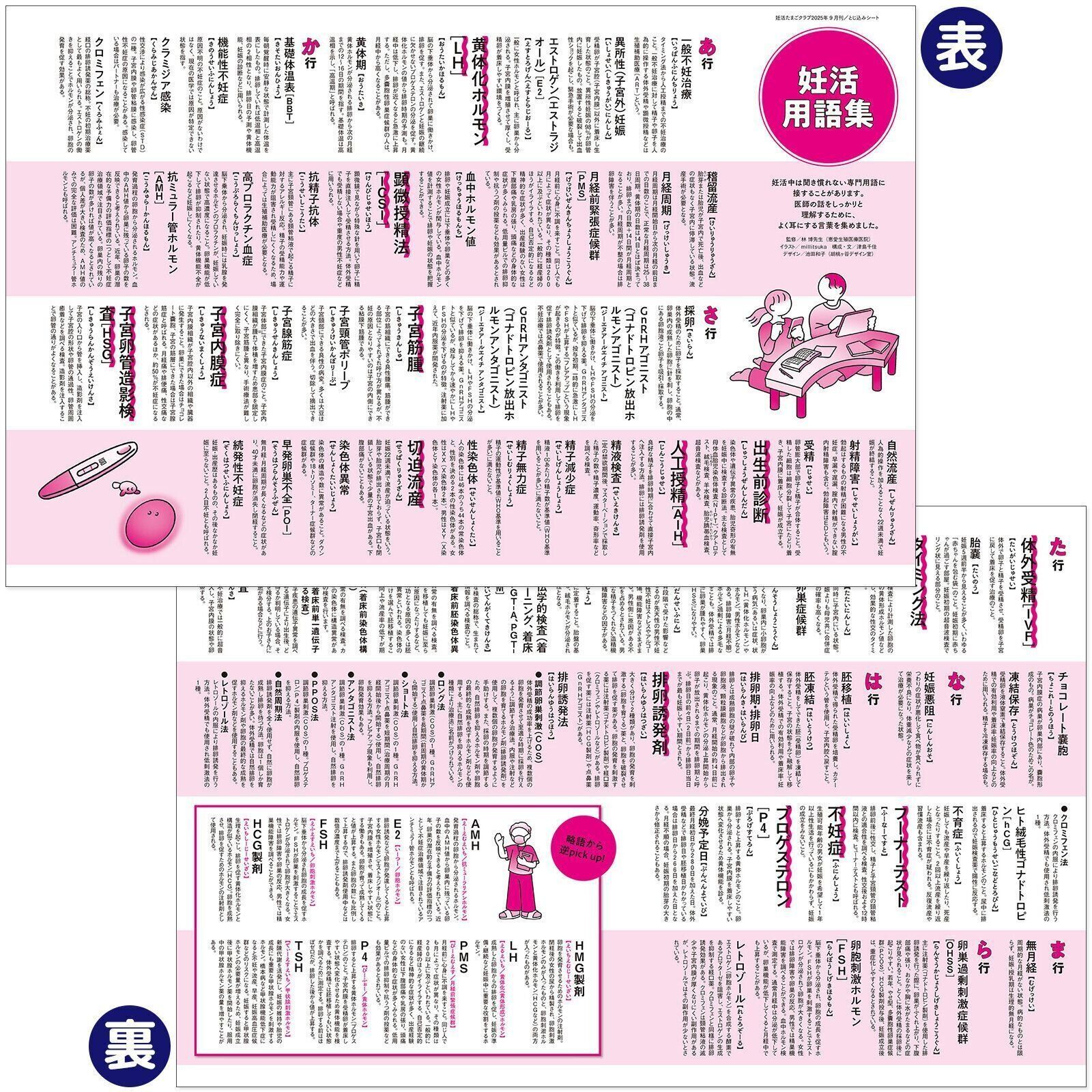【とじ込みシート】 妊活用語集