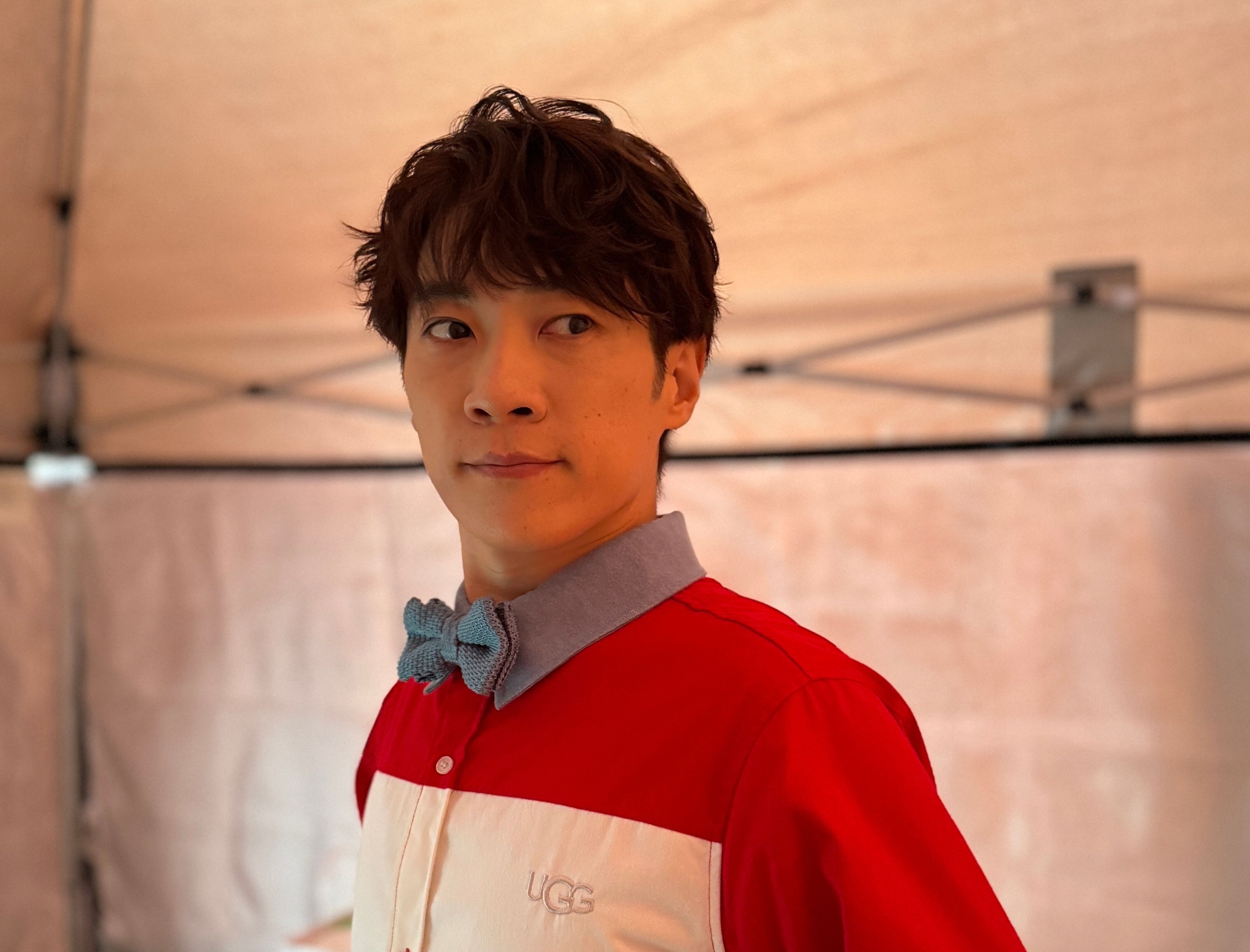 横山さんの、仕事中のオフショット。